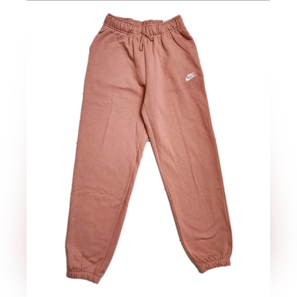 Nike Oversized Sportswear Club Fleece Sweatpants Salmon Joggers Size XS